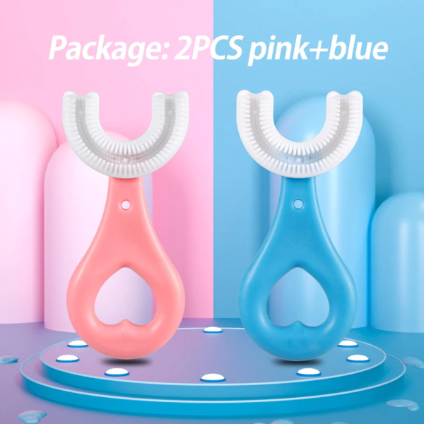 360 Degree U-shaped Baby Toothbrush Children Child Toothbrush Teethers Baby Brush Silicone Kids Teeth Oral Care Cleaning (random Color)