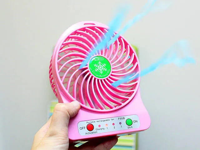 Portable Mini Usb Fan Rechargeable Battery | 3-level Speed Adjustable Electric Cooling Desktop Fan (random Colors)