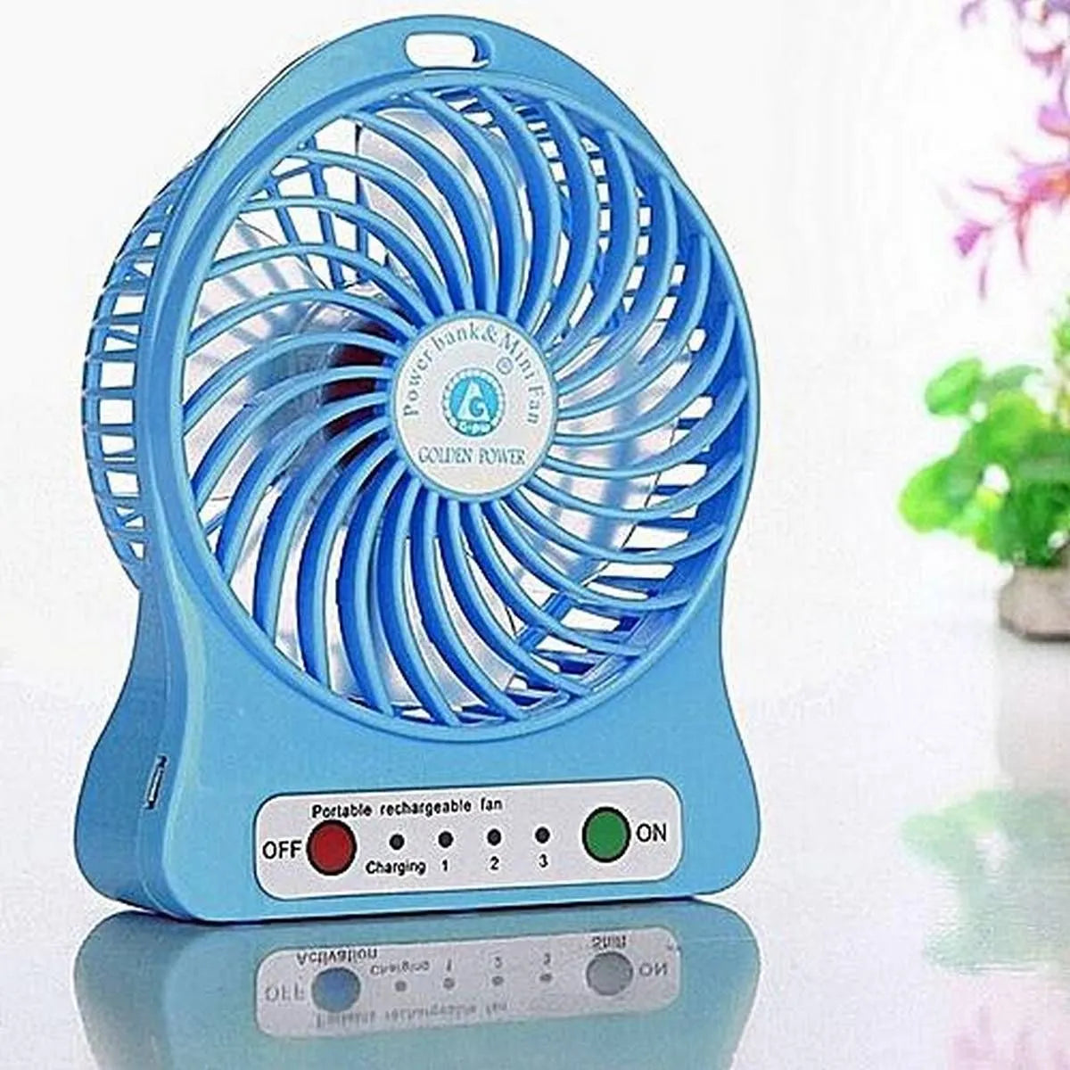 Portable Mini Usb Fan Rechargeable Battery | 3-level Speed Adjustable Electric Cooling Desktop Fan (random Colors)