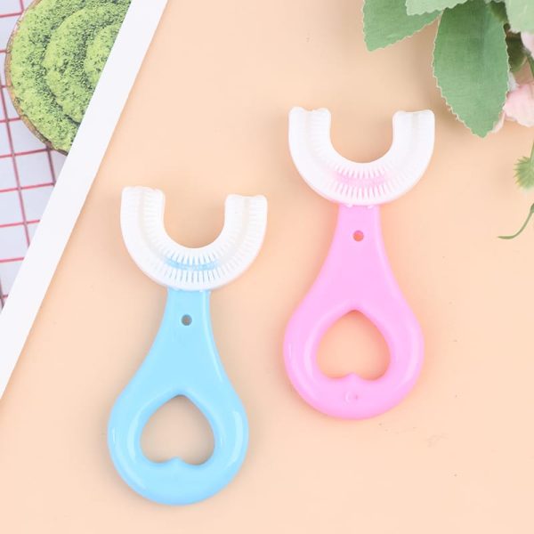 360 Degree U-shaped Baby Toothbrush Children Child Toothbrush Teethers Baby Brush Silicone Kids Teeth Oral Care Cleaning (random Color)